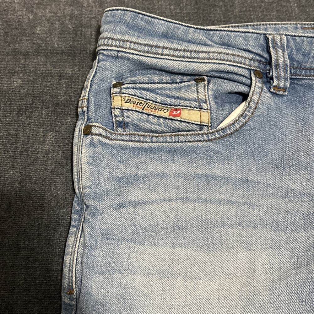 Diesel Jeans Mens 32x32 Blue Safado Regular Slim Straight Light Wash ORZ16 - Picture 3 of 7
